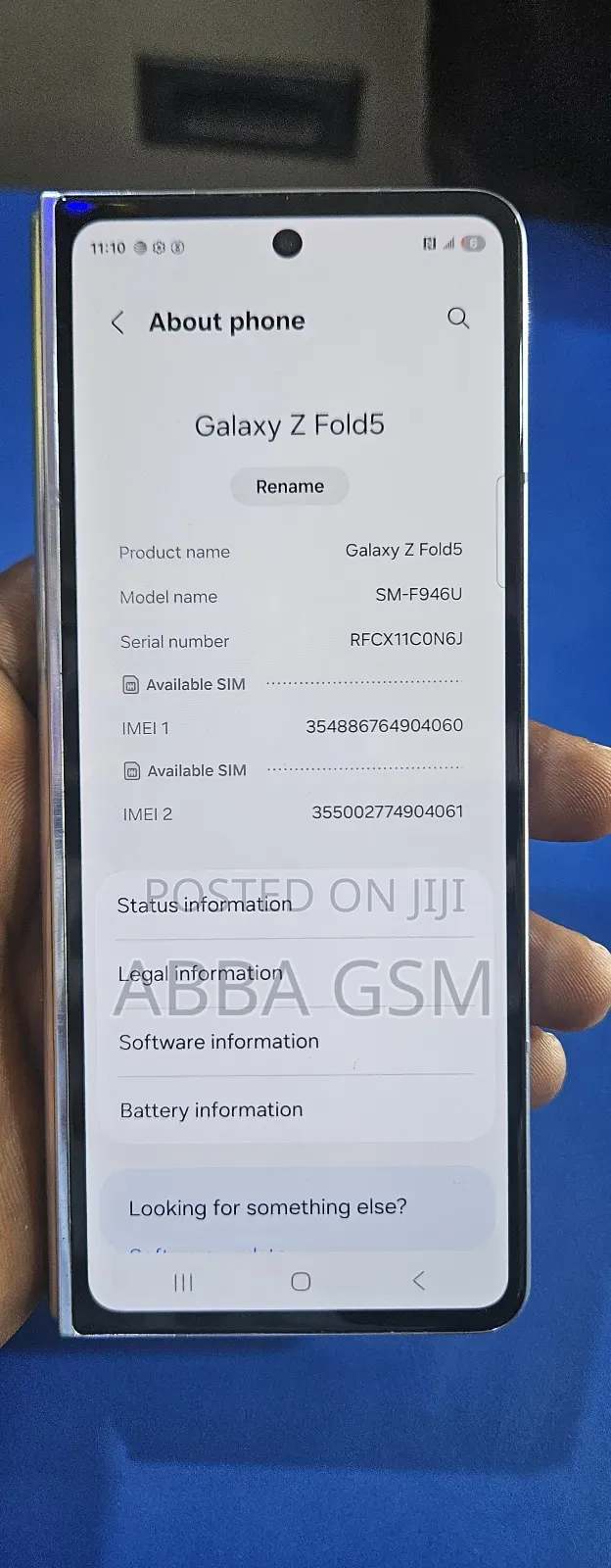 New Samsung Galaxy Z Fold 5 512 GB Blue