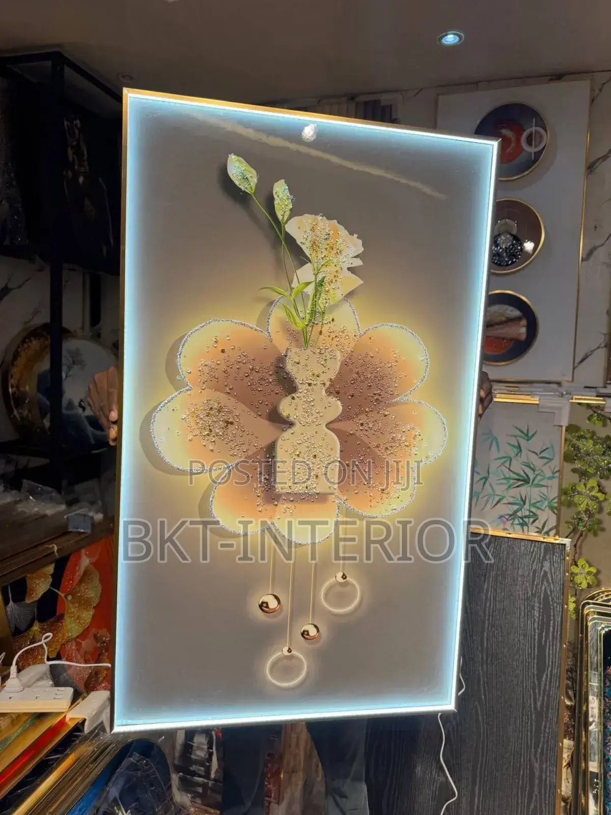 Luxury Crystal Wall Acrylic Painting/Stoned Art Frame