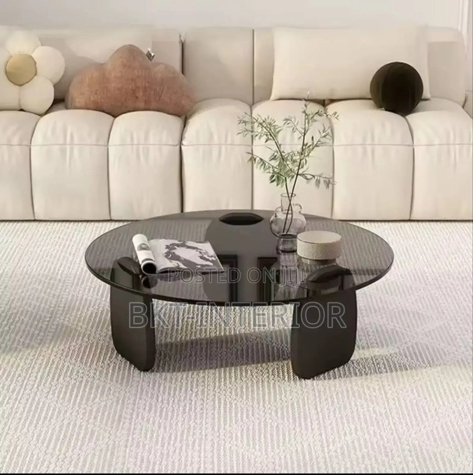 Clear Edge Solid Base 2 in 1 
Glass Top Center Table