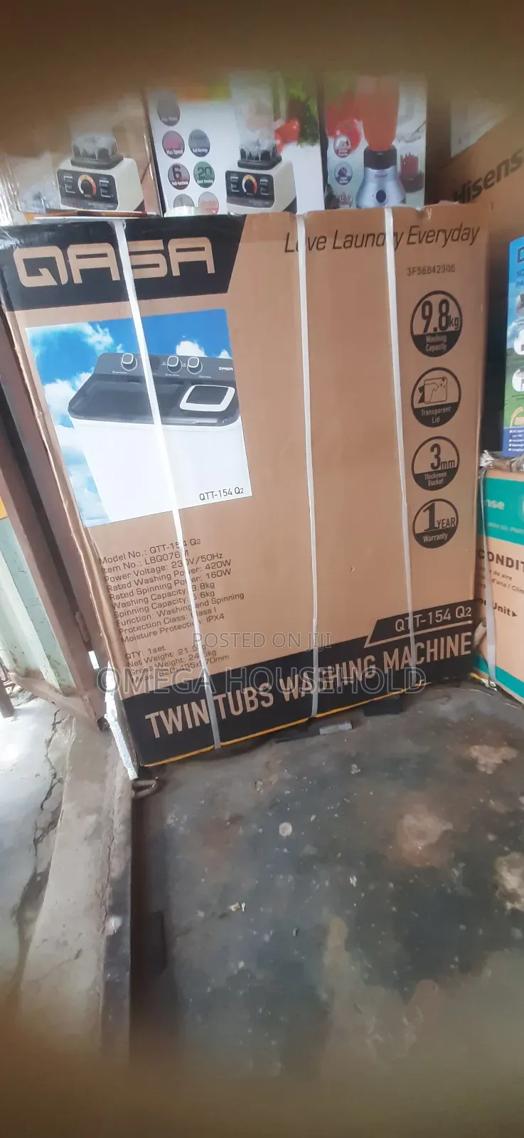 Qasa 9.8kg Washing And Spinning Machine