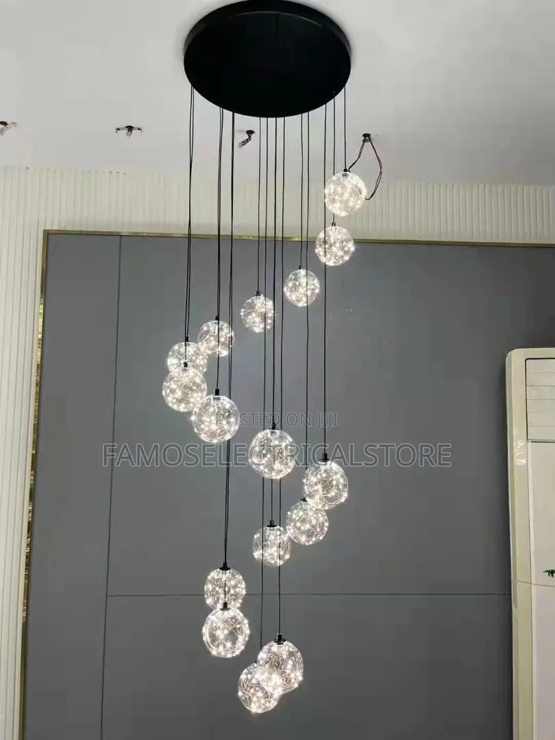 Modern Luxury Chrome Ball Chandelier