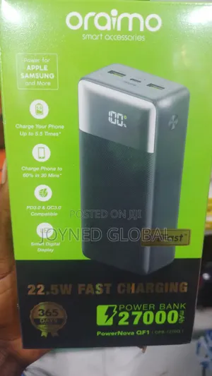 Oraimo Digital 27000mah Portable Powerbank