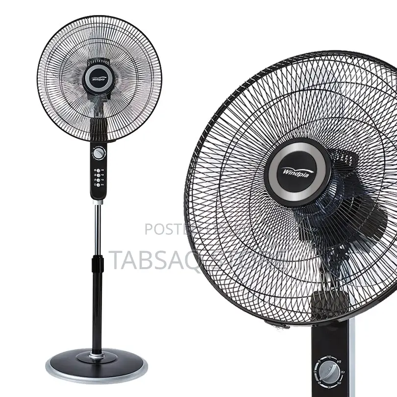 16-Inch Windpia Black Stand Fan