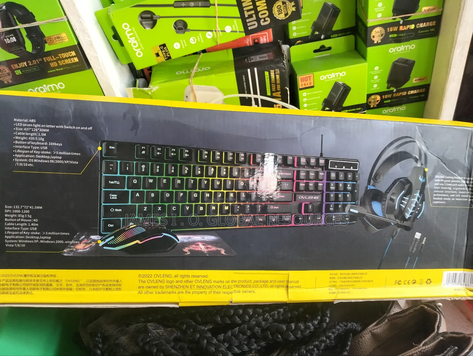 Gaming Keyboard Mouse and Headphone