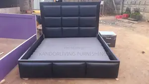4.5 by 6 Padded/Wooden Bed Frame With Free Delivery Within Lagos