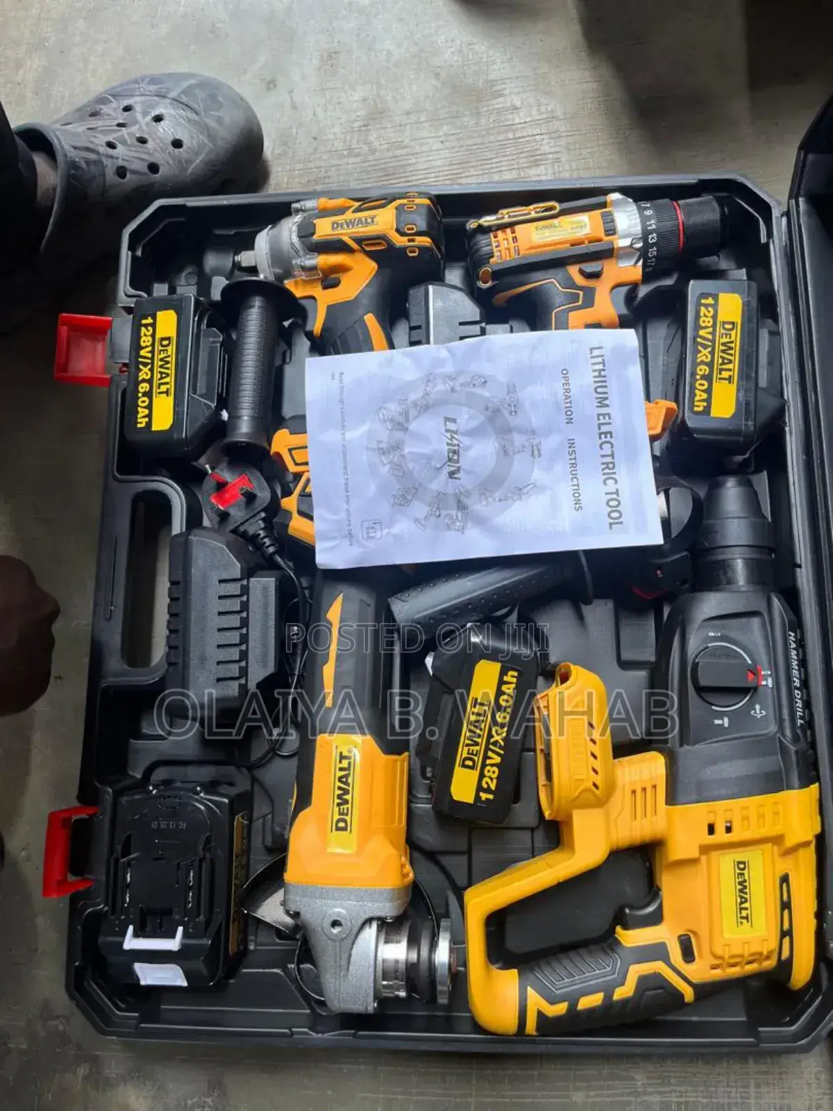 Dewalt 4-in-1 Combo Power Tool Set – Drill, Grinder, Hammer Socket