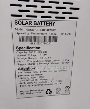 C Worth Energy Lithium Ion Phosphate Battery 10kwh-51.2v Available
