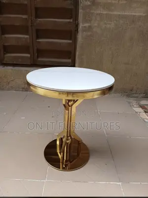 Luxury Center Table With Gold-Plated Solid Leg- Elegance Durability