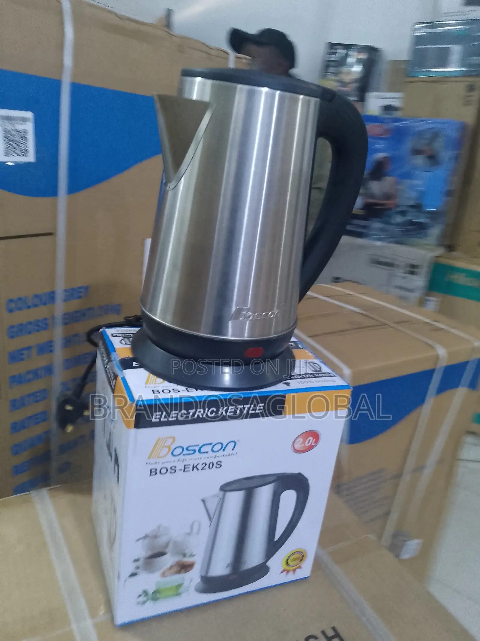 Boscon Electric Kettle 2l – Powerful 2000w Heating System