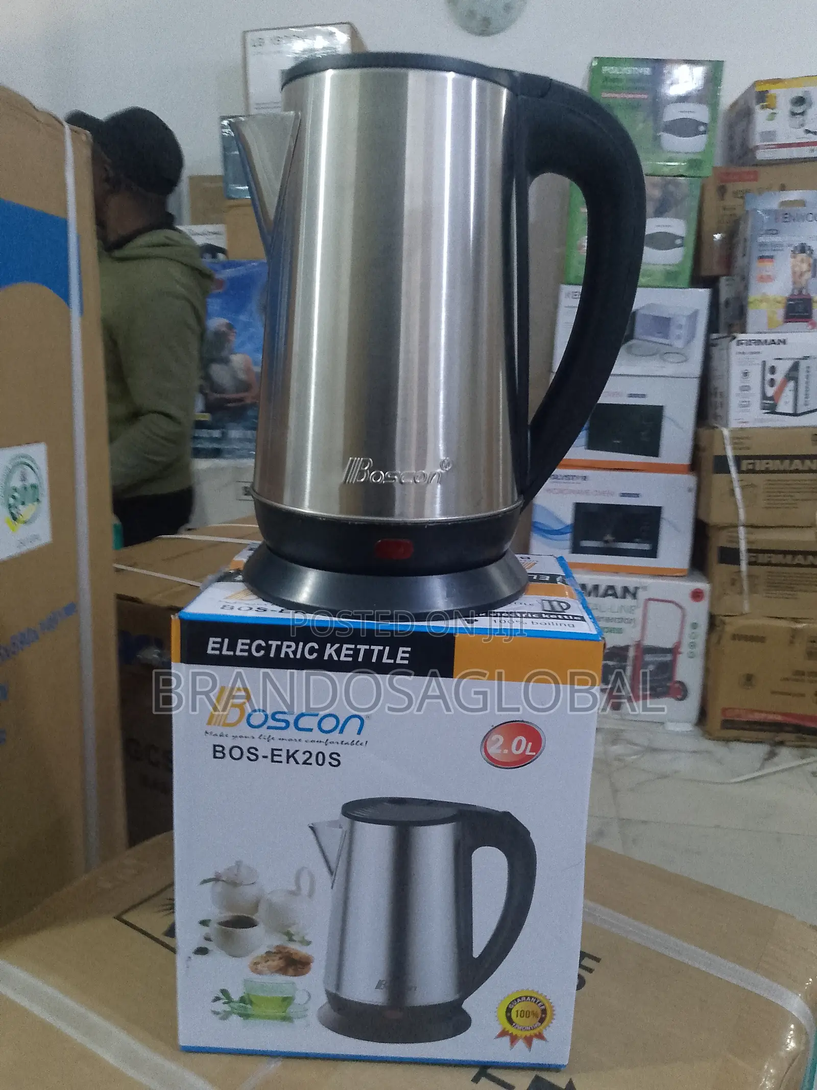 Boscon Bos-Ek20s – Electric Kettle With 360° Rotating Base