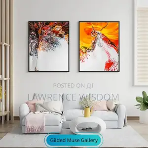 Framed Abstract Art Print for Interiors