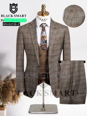 New Daro Blacksmarth Checkers 3 Piece Suit