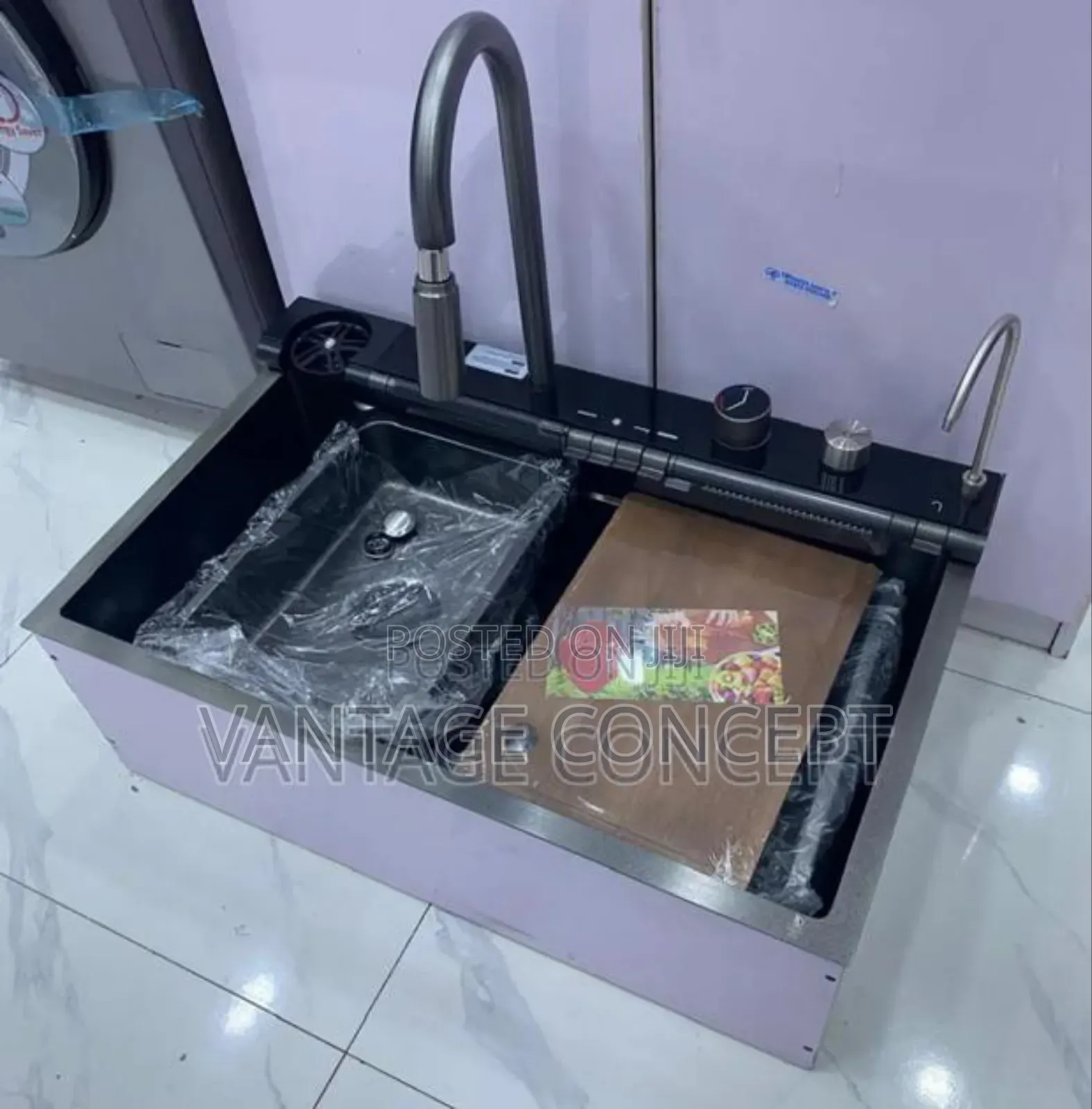 Multiple Functions Modern Kitchen Sink Bowl With Complete Accessories