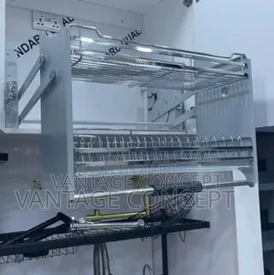 80cm Stainless Steel Pull Down Plate Rack