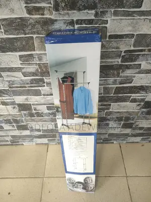Clothes Hanger / Drying Rack Double Poles With Wheel