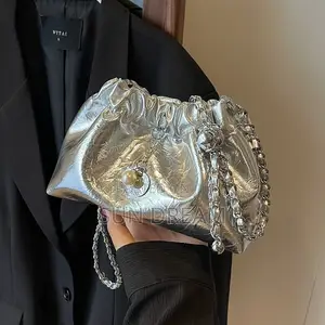 Silver Bag Lady Handbag Lady Bags