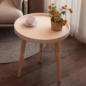 Small Round Side Wooden Table With Three Legs