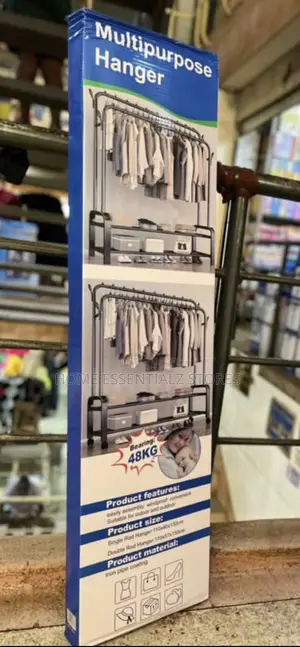 Double Pole Multipurpose Hanger Sturdy Cloth Rack - 48kg