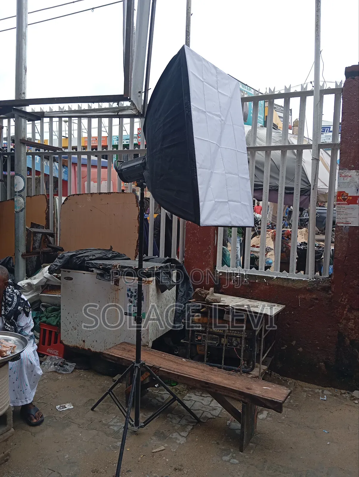 Original Qihe Studio Flash With 60x90cm Soft Box