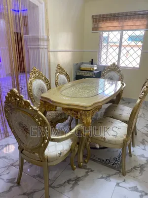 Marble Dinning Table 6 Chairs