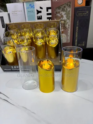 Gold Led Candle With Flickering Flame