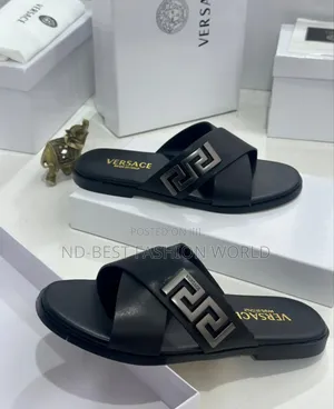 Vercase Leather Slippers