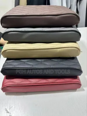 Leather Armrest With Tissue Box