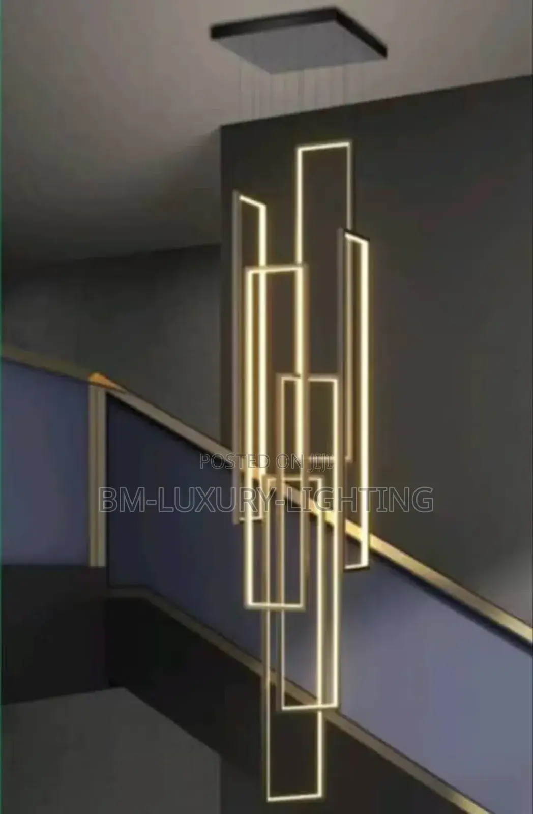 Staircase Luxury Chandeliers Dropping Light