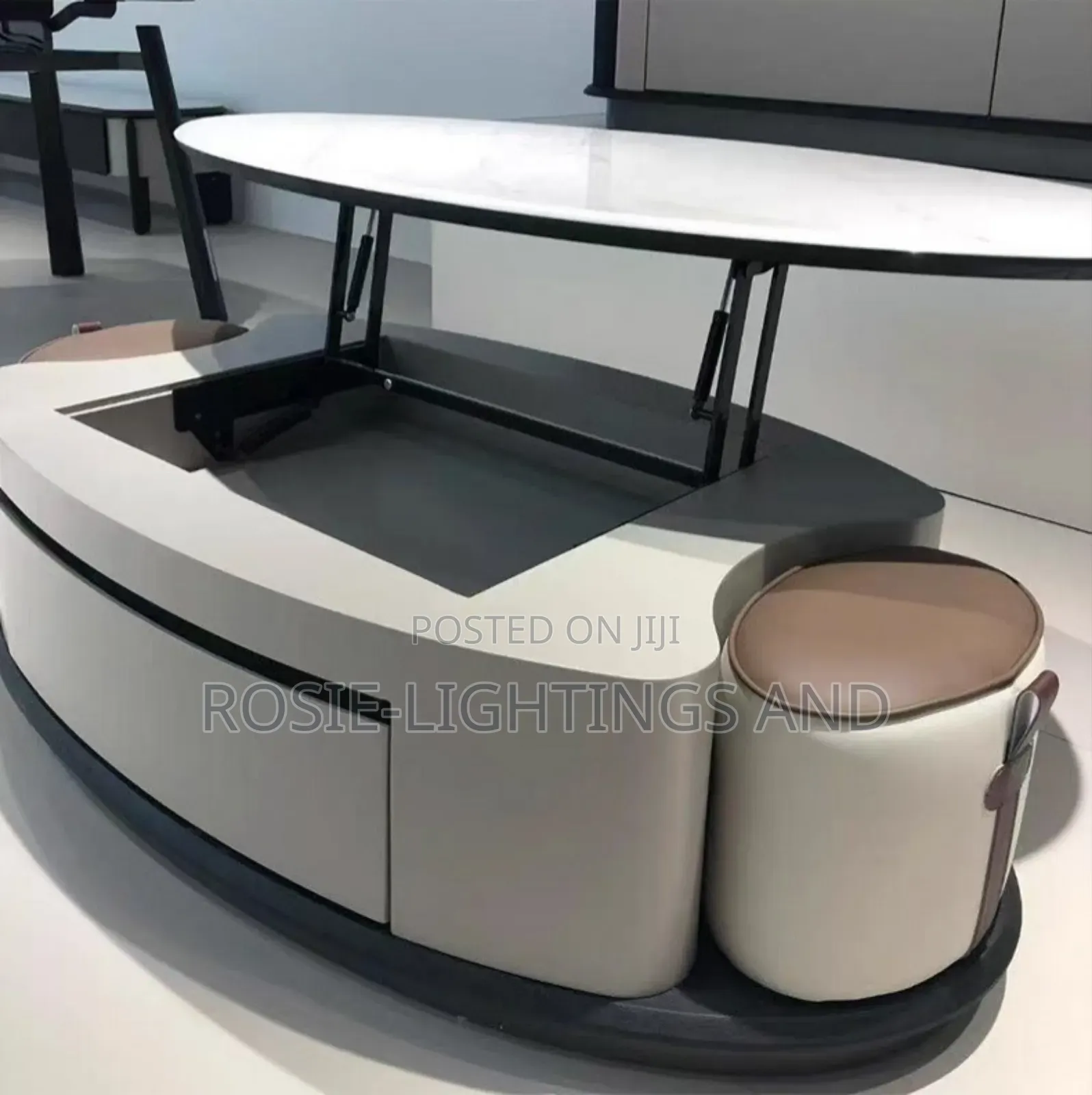 Modern Lift-Top Coffee Table With a Storage Compartment.