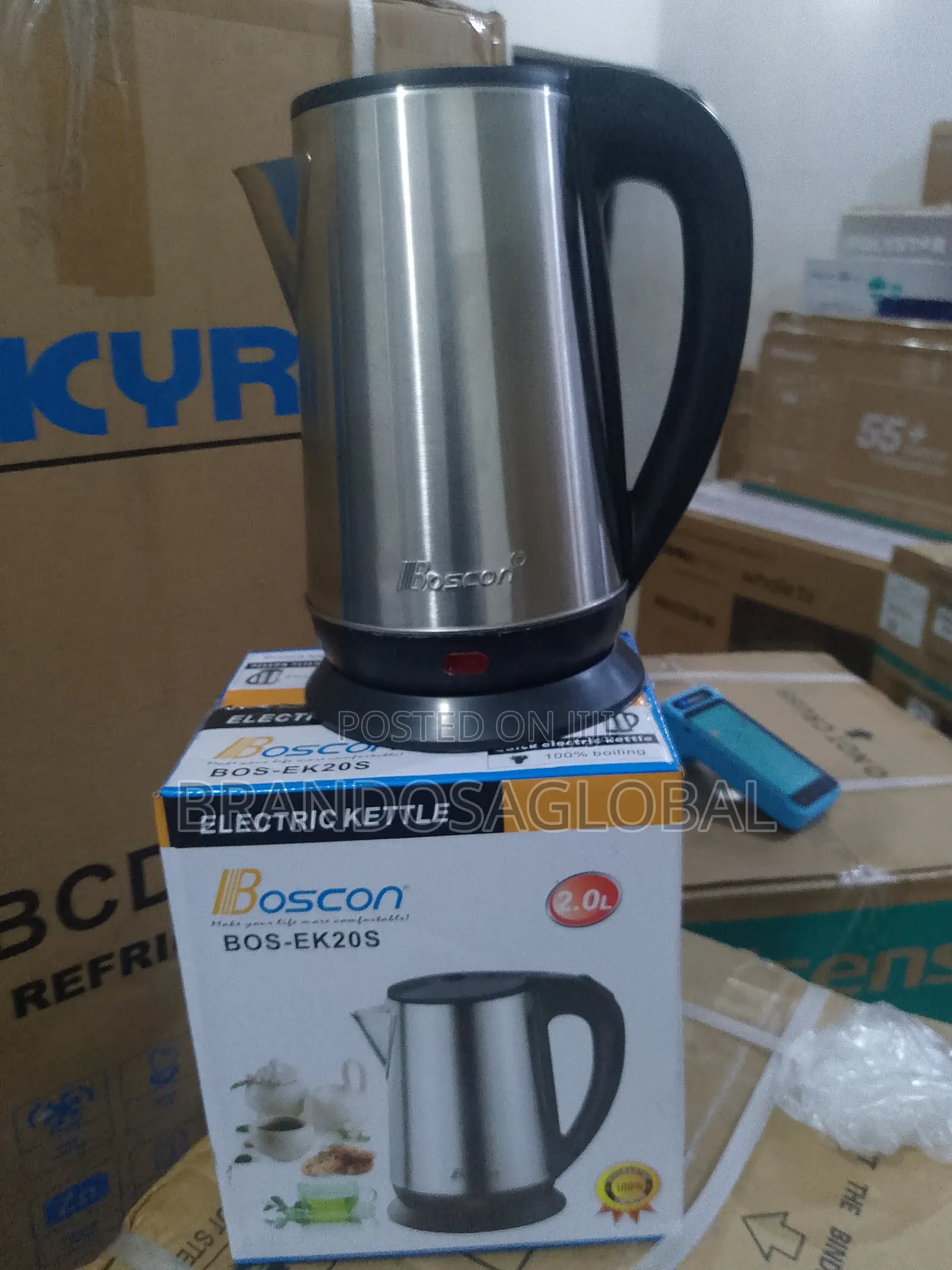Boscon 2.0l Kettle – Auto Off, Safe Handle, Stainless Build
