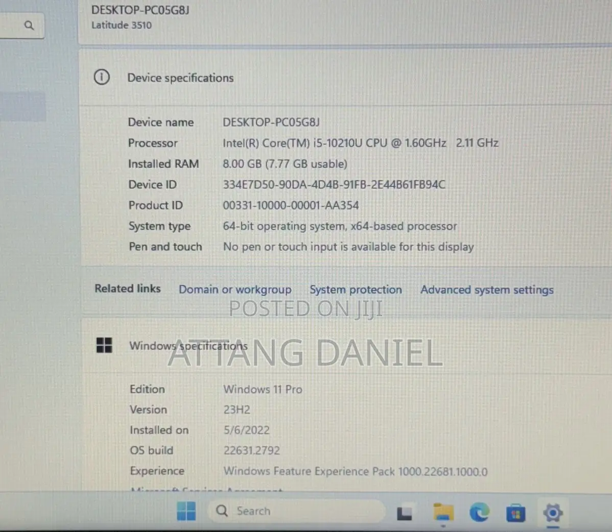 Laptop Dell Latitude 3510 8GB Intel Core I5 SSD 256GB