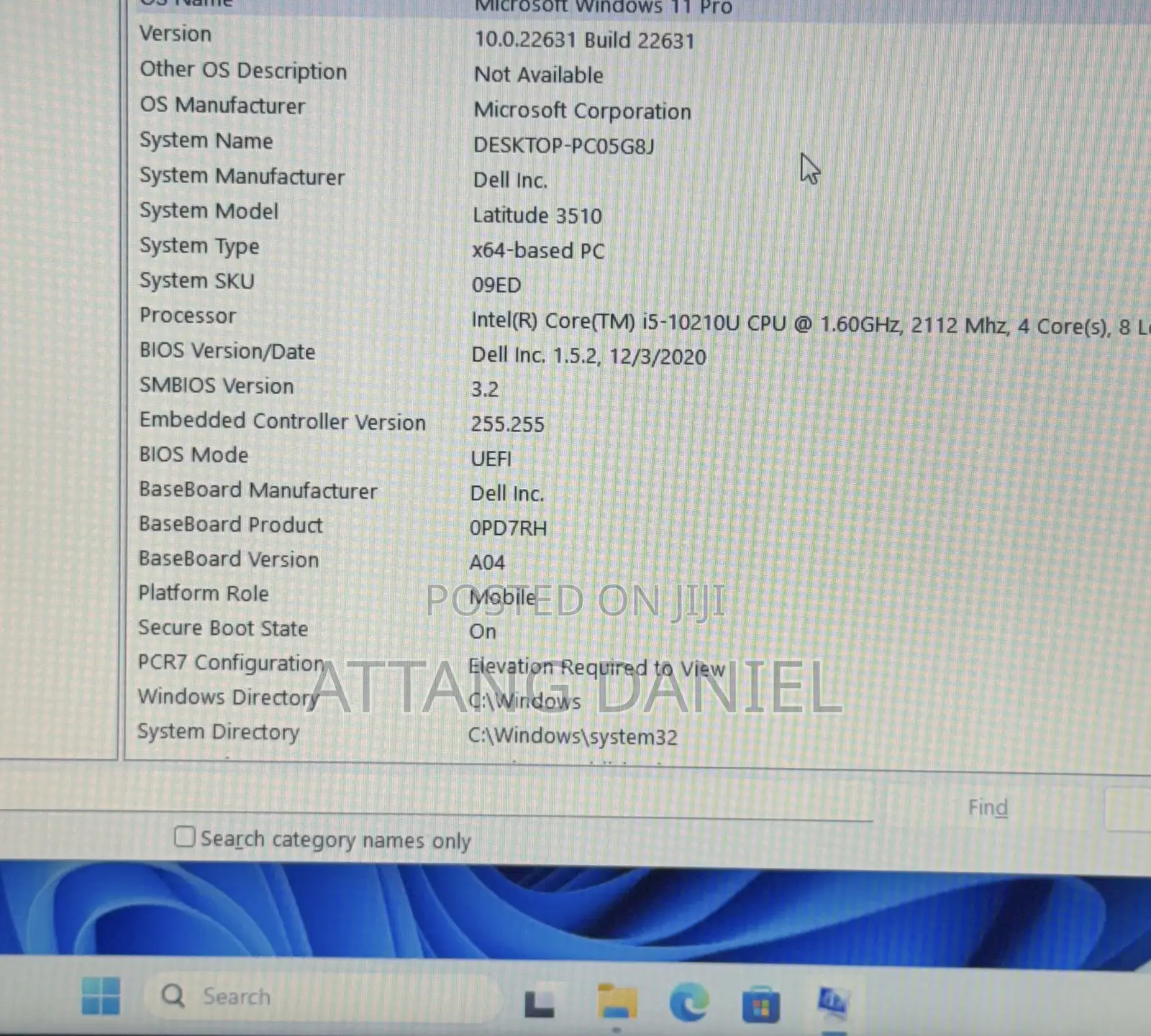 Laptop Dell Latitude 3510 8GB Intel Core I5 SSD 256GB