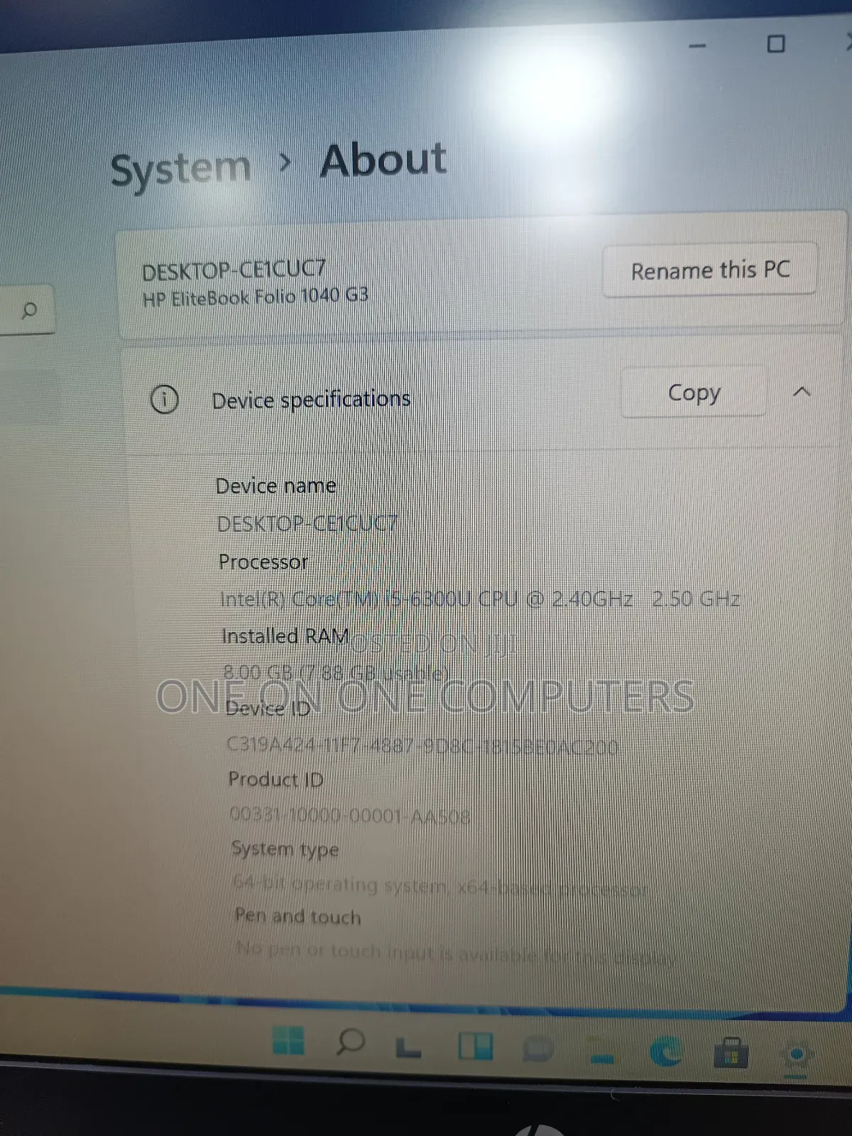 Laptop HP EliteBook 1040 G3 8GB Intel Core i5 SSD 256GB