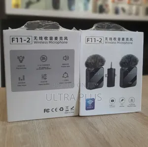Dual Noise Cancelling Wireless F11-2 Microphone With 3 In 1