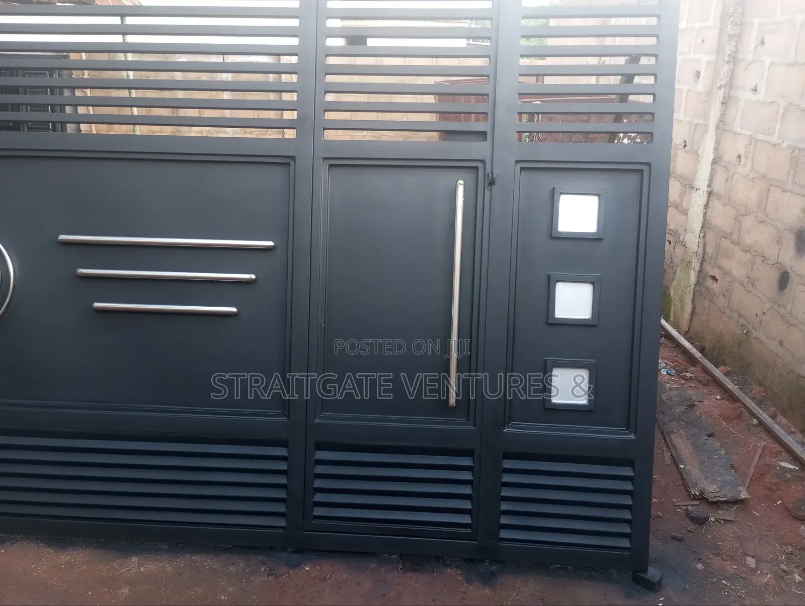 Black External Rolling Gate