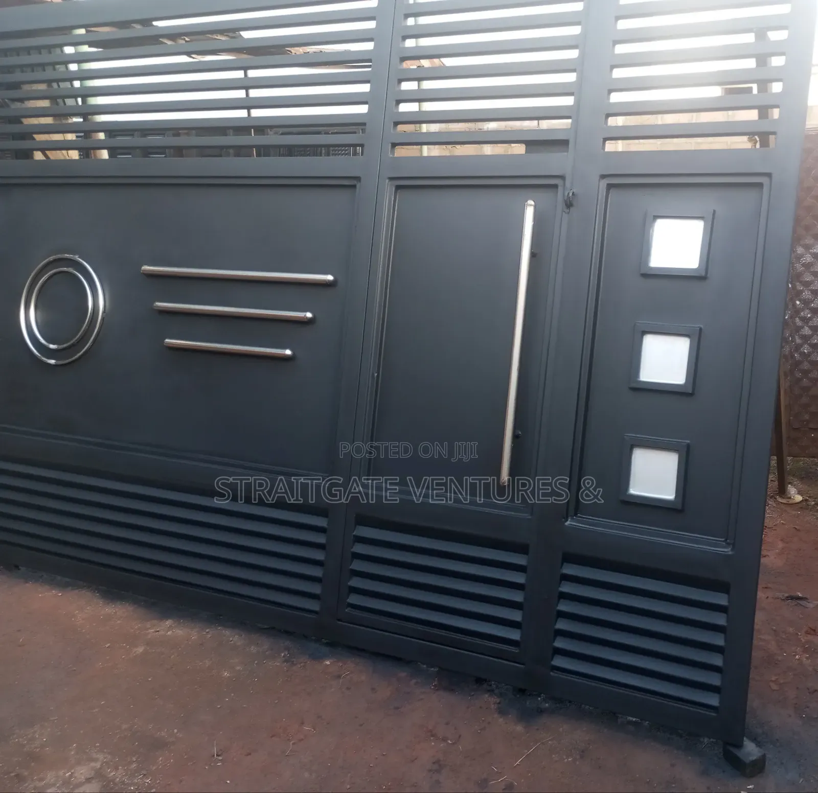 Black External Rolling Gate