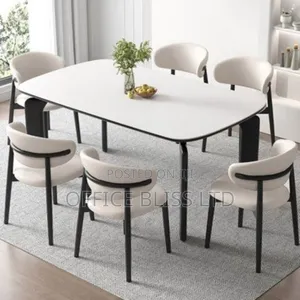Orren Ellis Modern Simple Light Luxury
Rock Plate Dining Table Chair