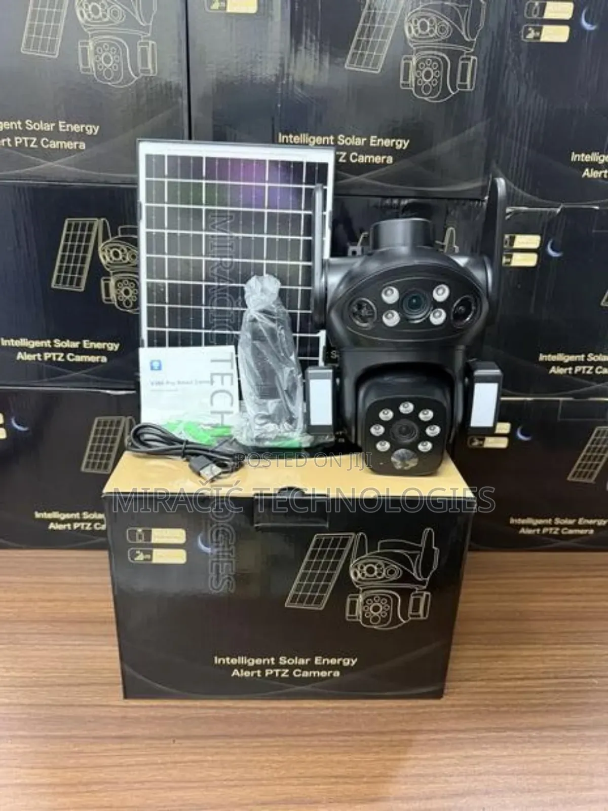 V380pro Dual 2 Lens Solar Camera