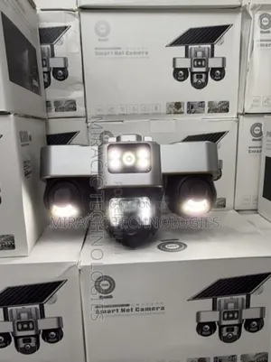 V380pro Motorized 3 Lens 3 PTZ Solar Camera 12mp