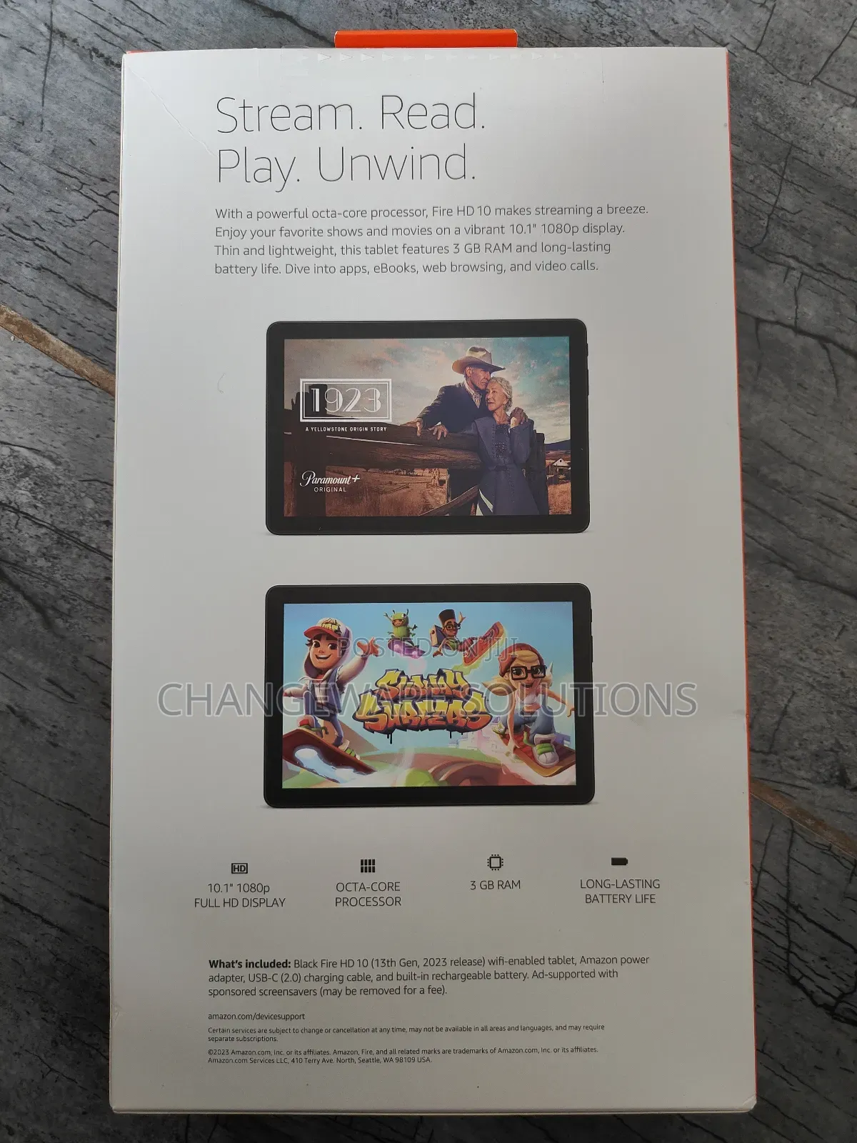 New Amazon Fire HD 10 64 GB Black