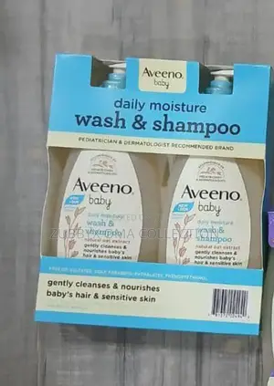Aveeno Baby Daily Moisture Wash Shampoo Pack 18 Fl. Oz.2pcs