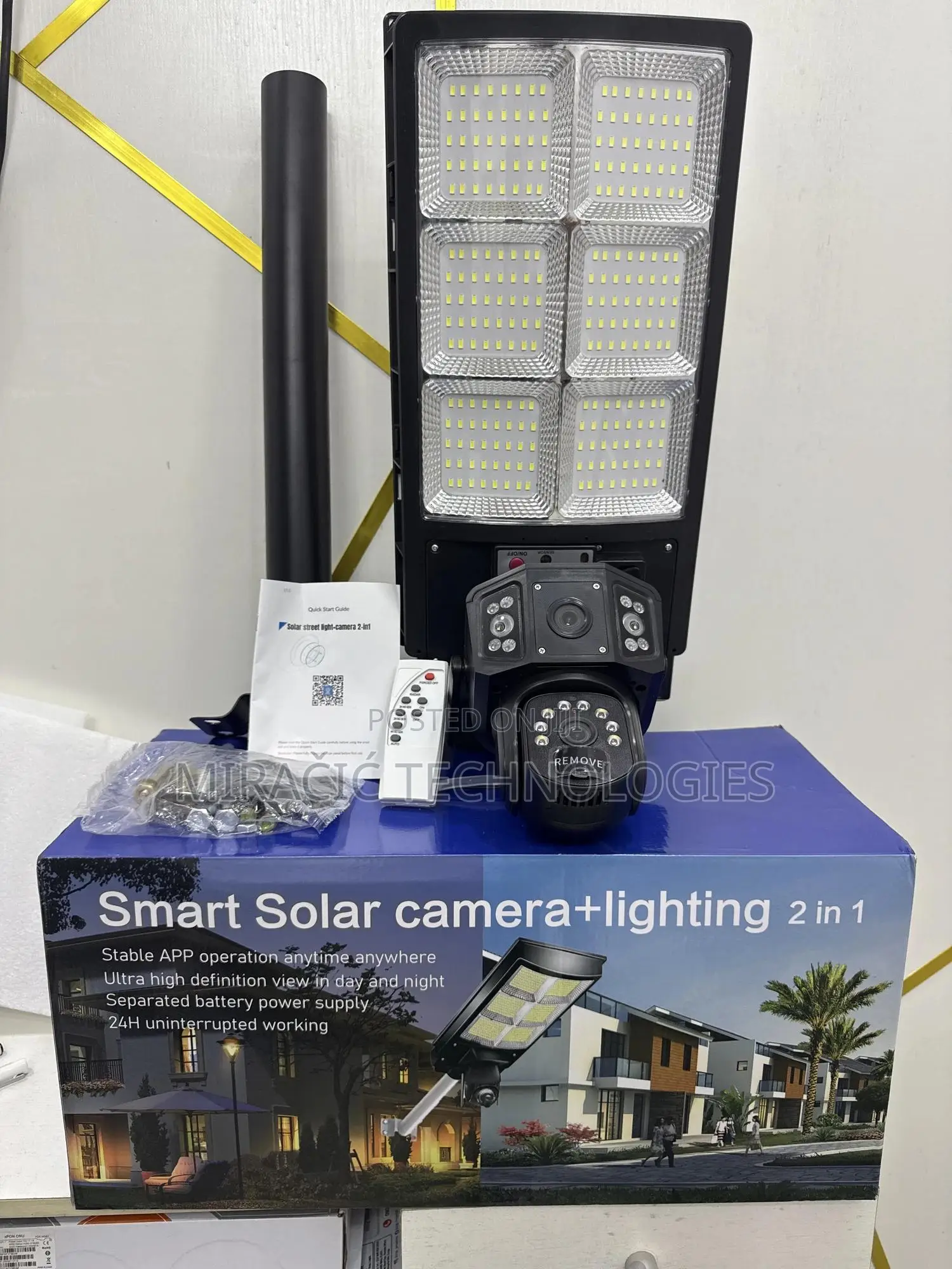 Eseecloud Solar Light + Solar CCTV Camera 2 in 1 128gb