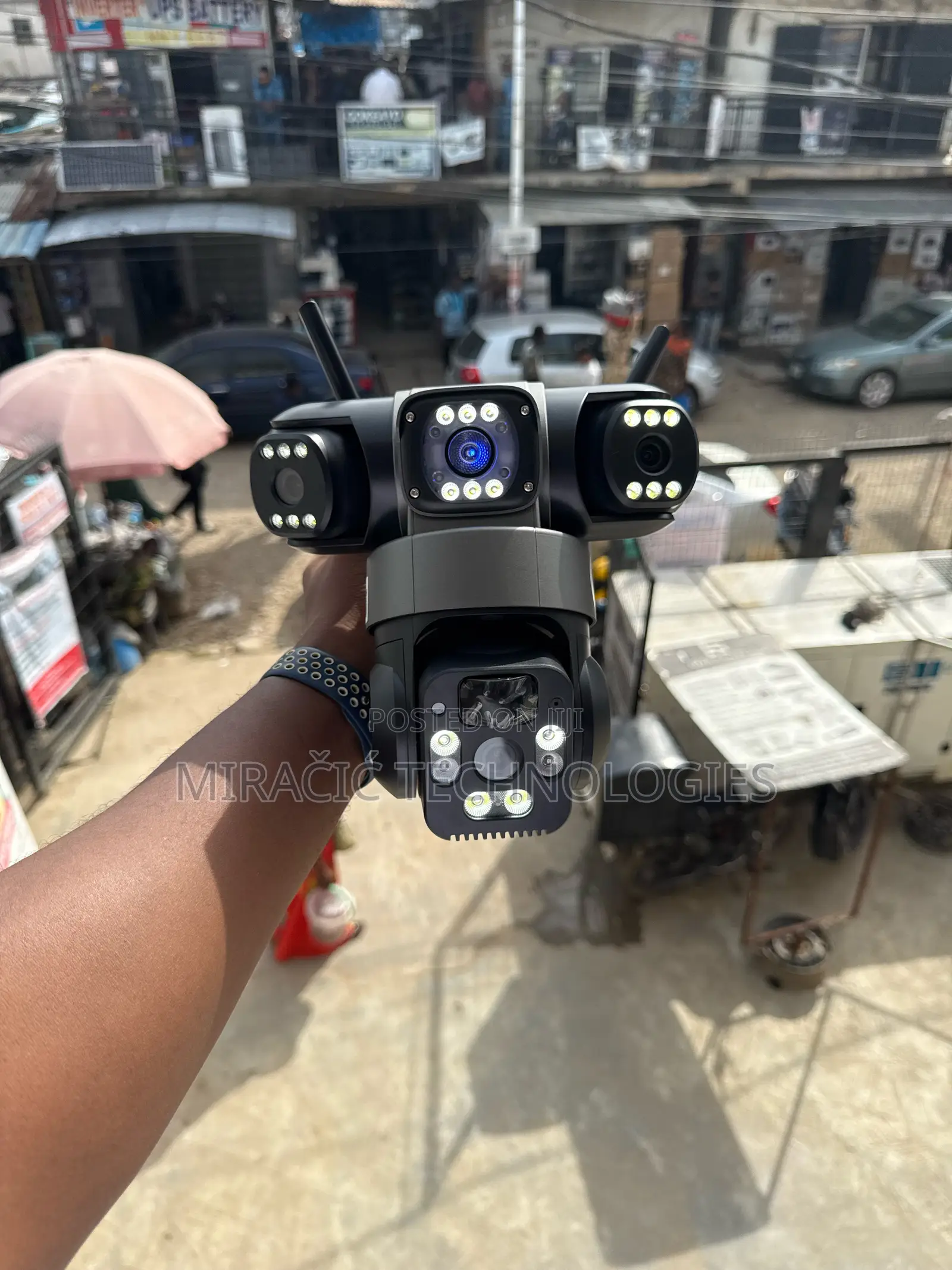 V380 3 Lens Solar Camera