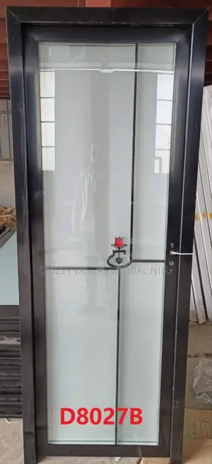 Toilet Aluminum Full Tampered Glass Door 7ft by 3ft