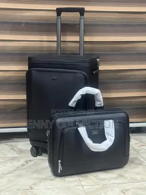 High Quality Genuine Leather Set of 2 Mont Blanc Luggage Traveling Box