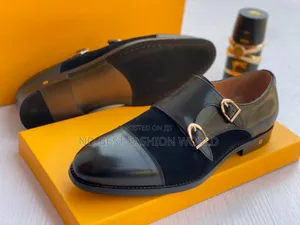 Double Buckle Louis Vuitton Luxury Men's Shoes