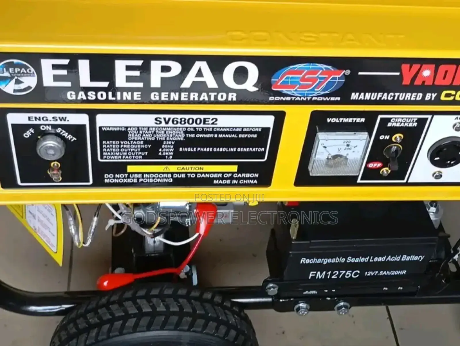 Original Elepaq Constant Generator Sv6800e2 With Key Starter