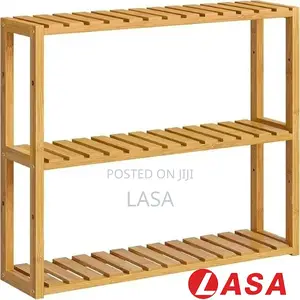 Floating Bamboo Wall Shelf, Minimalist Home Decor