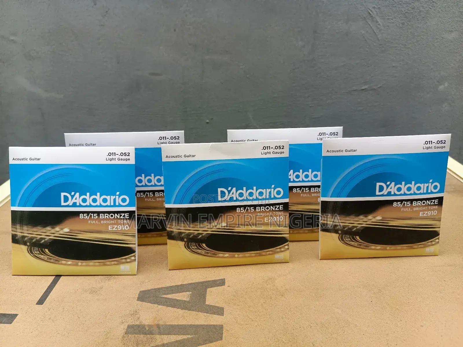 5 Sets Daddario Acoustic Guitar Strings Ez910