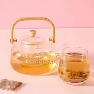 1l Tea Glass Kettle With a Matching Cup